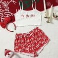 thumbnail image 3 of Conjunto de pijama Floral de Navidad para mujer, ropa de dormir Sexy de 2 piezas, camisola de satén de algodón, Top y pantalones cortos, conjunto de Pijamas para mujer, 3 of 4
