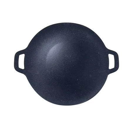 

KQJDYXW Rounnon Stick Pan Korean Grill Pan for /Electric Stove Top Round Bbq Griddle Pan with Hangable Handles Portable Bbq Grill Flat Pans for Outdoor Home Baking Pancakes Clearance