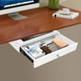thumbnail image 6 of 19.78" Under Desk Storage Drawer, Office Desk Organizer Locking Design White Sliding Pull-Out Drawer for Sit Stand Workstation, 6 of 12