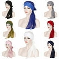 thumbnail image 2 of Popvcly Chemo Hat Woman's Stretchy Beanie Bandana Turban Cap Skull Cap Head Wrap Headscarf for Cancer, Alopecia Hair Loss, 2 of 5