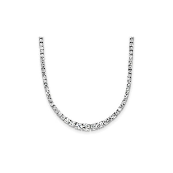 5.00 Carat (Ctw SI1-SI2, G-H) Lab-Grown Diamond Graduating Tennis Bolo Necklace in 14K White Gold for Women