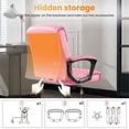 thumbnail image 2 of JONPONY Big and Tall Office Chair 300LBS Wide Seat Ergonomic Computer Desk Chair High Back Executive Leather Chair Adjustable Task Chair Lumbar Back Support 10 Hours Heavy Duty Design,Pink, 2 of 10