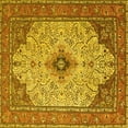 thumbnail image 1 of Ahgly Company Machine Washable Indoor Square Persian Yellow Traditional Area Rugs, 7' Square, 1 of 4