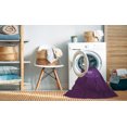 thumbnail image 2 of Ahgly Company Machine Washable Indoor Round Transitional Dark Orchid Purple Area Rugs, 4' Round, 2 of 7