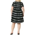 thumbnail image 3 of Agnes Orinda Plus Size Dress for Women Short Sleeve Empire Waist Casual Swing T-Shirt Dress, 3 of 5