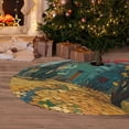thumbnail image 6 of Sikiie Impressionist Village Sky 30-48 inches {designName} Print Christmas Tree Skirt Snowman Xmas Tree Skirt with Edge Christmas Decorations for Holiday Party-36", 6 of 7
