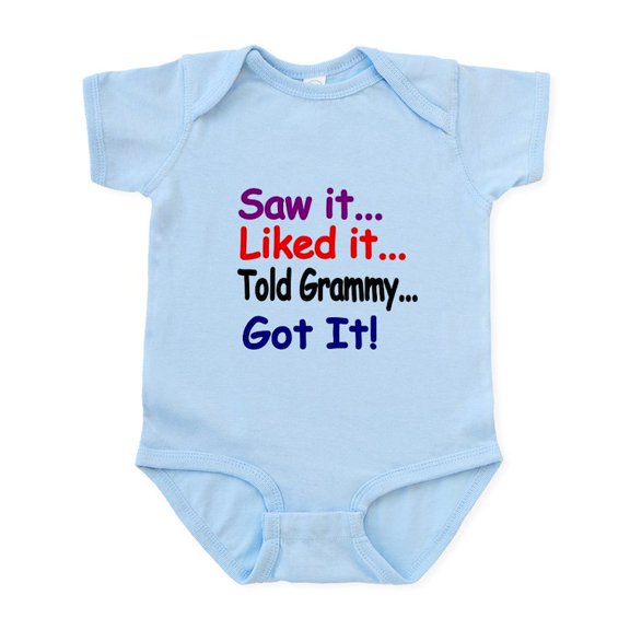 CafePress - Saw It, Liked It, Told Grammy, Got It! Body Suit - Baby Light Bodysuit, Size Newborn - 24 Months