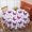 Butterfly And Floral, variant on Butterfly and Floral Purple Pattern Round Tablecloth 70"x70", Wrinkle Resistant Wipeable Table Cover for Kitchen Dining Room Picnic Patio and Party