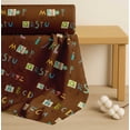 thumbnail image 4 of Soimoi Brown Cotton Voile Fabric Colorful Alphabets Text Print Sewing Fabric Yard 42 Inch Wide, 4 of 7