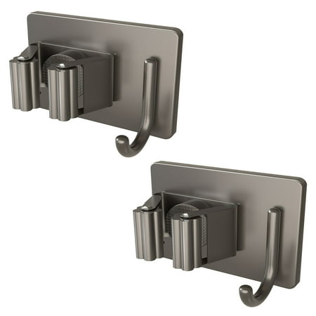 

kchsji Mop Clip Wall Hanging Bathroom Stainless Steel Fixed Hanging Rack Multifunctional Wall Hook 2ml C