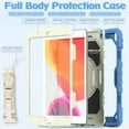 thumbnail image 4 of iPad 10.2 Case with Built-in Screen Protector, Dteck 3 in 1 Hybrid Rugged Full Body Protection Shockproof Case 360 Degree Rotating Stand Cover with Adjustable Hand Strap/Shoulder Strap,Blue, 4 of 7