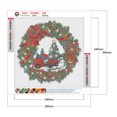 thumbnail image 2 of Diamond Drill Christmas Garland 5D Kits de pintura DIY Decoración redonda completa (DG216), 2 of 9
