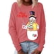 thumbnail image 2 of Pntutb Blusa informal de manga larga con cuello redondo y estampado navideño para mujer Pntutb Pntutb-6793, 2 of 6