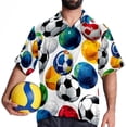 thumbnail image 4 of Football Men's Short Sleeve Shirts with Spread Collar Tops, Casual Printed Poplin Shirt, Button Down Short Summer Beach Shirts - Unisex, 4 of 6