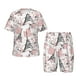 thumbnail image 1 of Fotbe Paris Pijama Estampada de 2 Piezas para Niños – Ropa de Dormir de Manga Corta Cómoda para Niños y Niñas, Camiseta y Shorts de Algodón-Medium, 1 of 6