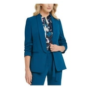 DKNY Womens Teal Blazer Petites Size: 10P