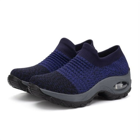 

JointlyCreating Women s Winter Plus Size Shoes Air Cushion Flykniting Sneakers