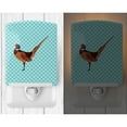 thumbnail image 2 of Caroline's Treasures BB8104CNL Ring-necked Common Pheasant Blue Check Ceramic Night Light, 6x4x3", multicolor, 2 of 2