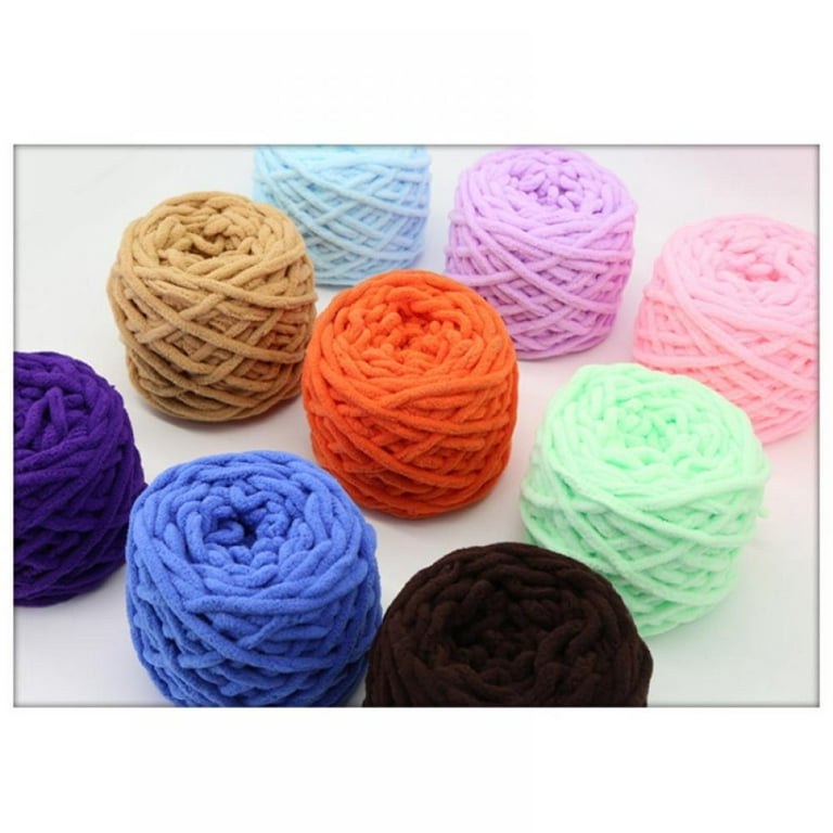Bulk Chenille Chunky Yarn 250g,Blanket Making Kit,Mint Chenille Knitting  Yarn,Arm Knitting Kit,Chunky Knit Blanket Yarn,Jumbo Knitting Yarn