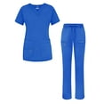 thumbnail image 1 of Adar Uniforms Women's Scrub Set - Enhanced V-Neck Top/Multi Pocket Pants, 1 of 7