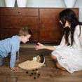 thumbnail image 4 of Wooden Peg Board Beads Game Color Sorting Toys Counting Matching Game Bead Counting Fine Motor Skill Montessori Toys for Toddlers (Brown Black), 4 of 6