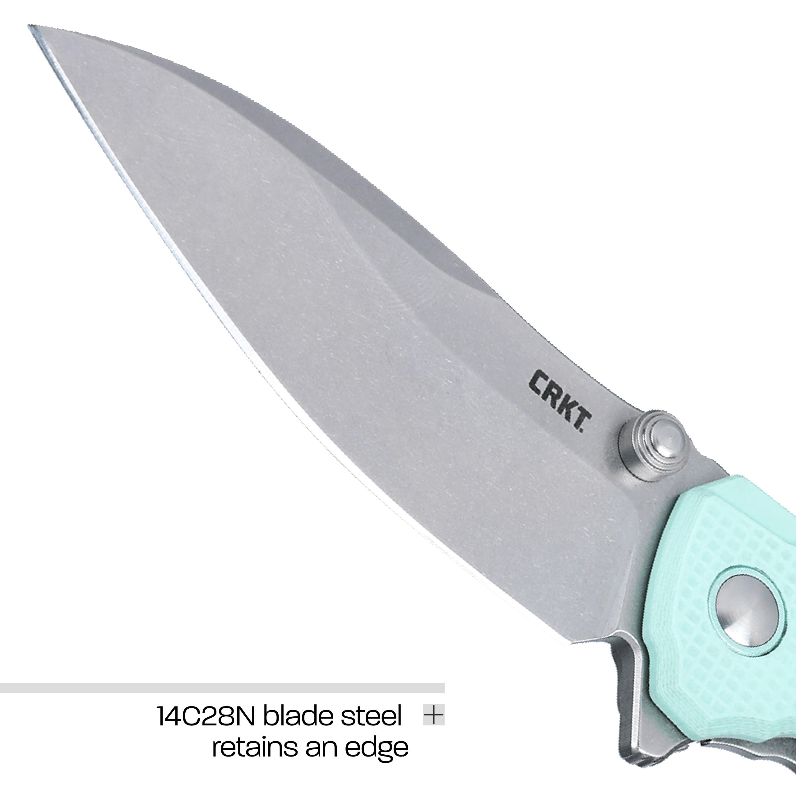 CRKT Ibis Everyday Carry EDC Pocket Folding Knife with Frame Lock: 14C28N Plain Edge Blade, G10 Handle, Pocket Clip, 2560