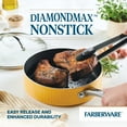 thumbnail image 6 of Farberware Style Aluminum Nonstick Saute Pan with Glass Lid, 3 Quart, Yellow, 6 of 14