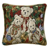 Holiday Christmas Poinsettia Design 18" X 18" Cushion Cover
