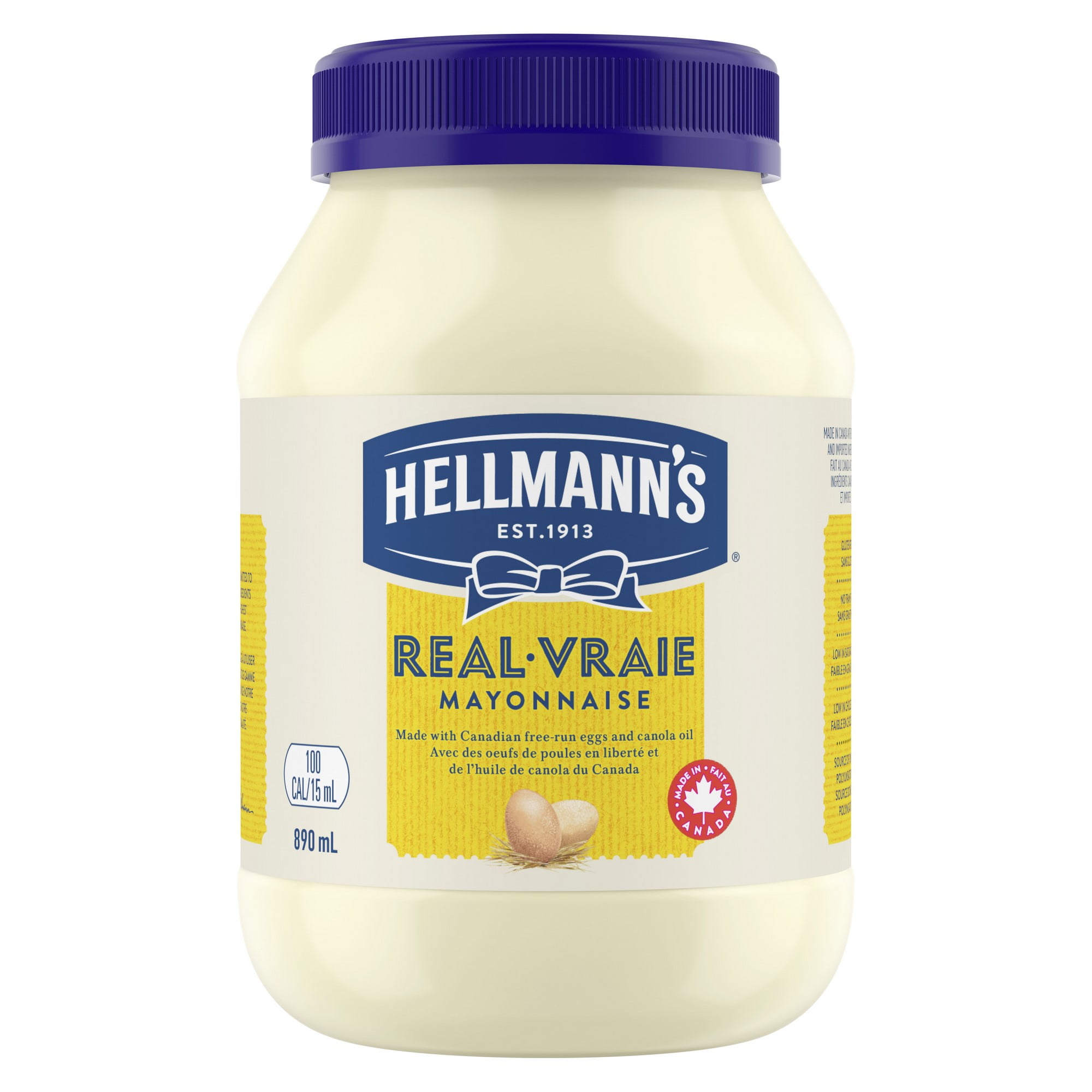 Mayonnaise Hellmann's Vraie 890 mL Mayonnaise