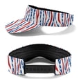 thumbnail image 4 of Aplkyhs Patriotic Zebra Women's Golf Shirt and Sun Visor Hat Set Moisture-Wicking Breathable Sleeveless Golf Shirt Adjustable UV Protection Sun Visor for Golf,Tennis,Hiking,Running,Daily Casual Wear, 4 of 7