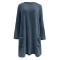 thumbnail image 5 of WILLBEST Fall Womens Tops Womens Winter Coat Loose Wool Jacket Long Sleeved with Pockets, 5 of 5