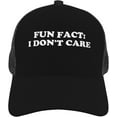 Fun Fact I Don't Care Mesh Trucker Hat Vintage Adjustable Baseball