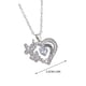 thumbnail image 3 of Collar con Colgante de Corazón Bicolor para El Día de La Madre | Joyería de Moda con Largo Ajustable para Mamá | Elegante Diseño con Incrustaciones | Material Duradero y Brillante | Regalo para Celeb, 3 of 3