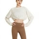 thumbnail image 2 of Suéter deportivo de manga larga para yoga, blusa corta hasta el ombligo para mujer, ropa de fitness con cordón adelgazante, chaqueta para correr, 2 of 4