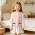 thumbnail image 4 of StSilkitty Cardigan Vest Sweater for Boys Girls Cute Embroidery Sleeveless Button down Knit Waistcoat Lightweight Casual Tops, 4 of 9