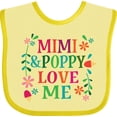 thumbnail image 3 of Inktastic Mimi and Poppy Love Me Granddaughter Girls Baby Bib, 3 of 4