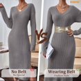 thumbnail image 6 of WHIPPY Women Elastic Waist Belt for Dresses Stretch Braided Wide Belts, 6 of 9