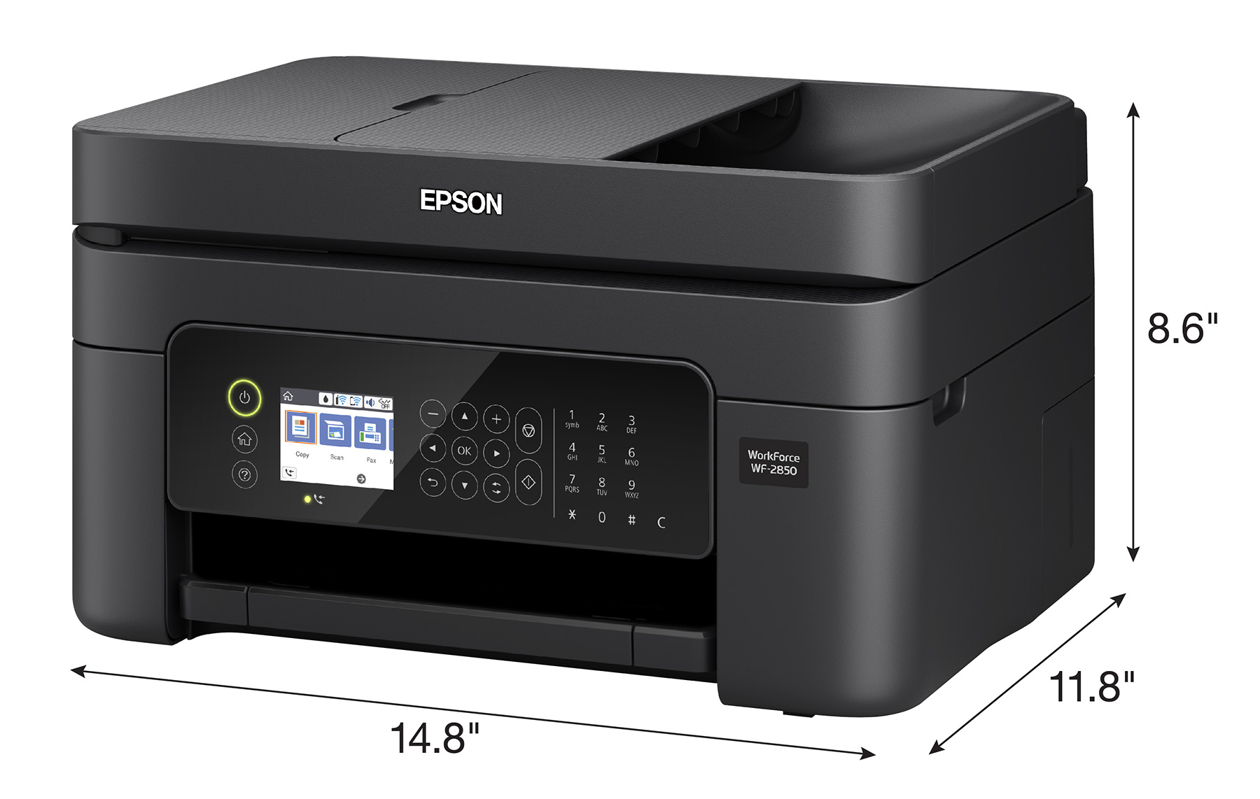 Epson WorkForce WF-2850 All-in-One Wireless Color Printer with Scanner, Copier and Fax - image 5 of 7