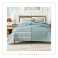thumbnail image 4 of Great Bay Home Stripe Reversible Reversible Quilt Set With Shams (King, Kadi - Blue), 4 of 6
