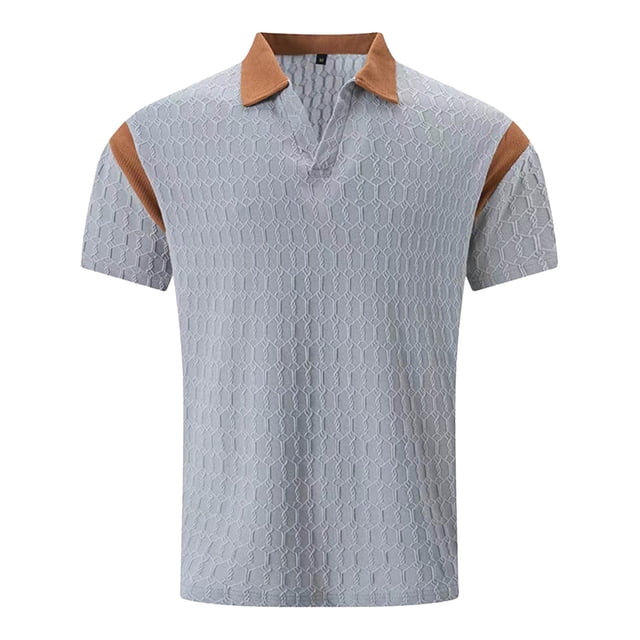 WEAIXIMIUNG T Shirts for Men Big and Tall Men's Top Fashionable Solid Color Loose Fit