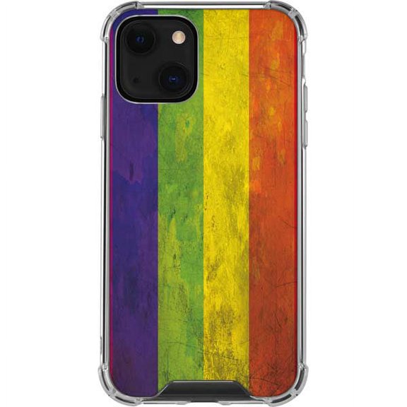 Skinit PRIDE Distressed Rainbow Flag iPhone 13 Clear Case