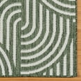 thumbnail image 7 of Gertmenian Tropea Mika Modern Geometric Green Ivory Premium Flatweave UV Resistant Indoor Outdoor Area Rug, 6x9, 7 of 7