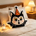 thumbnail image 5 of Halloween Pillow Pumpkin Ghost Shaped Throw Pillow, 15.74in Halloween Decorative Pillows, Pumpkin Pillows, Happy Halloween Decorations for Sofa Bed Couch Stuffed Gothic Party Outdoor Home Decorations, 5 of 10