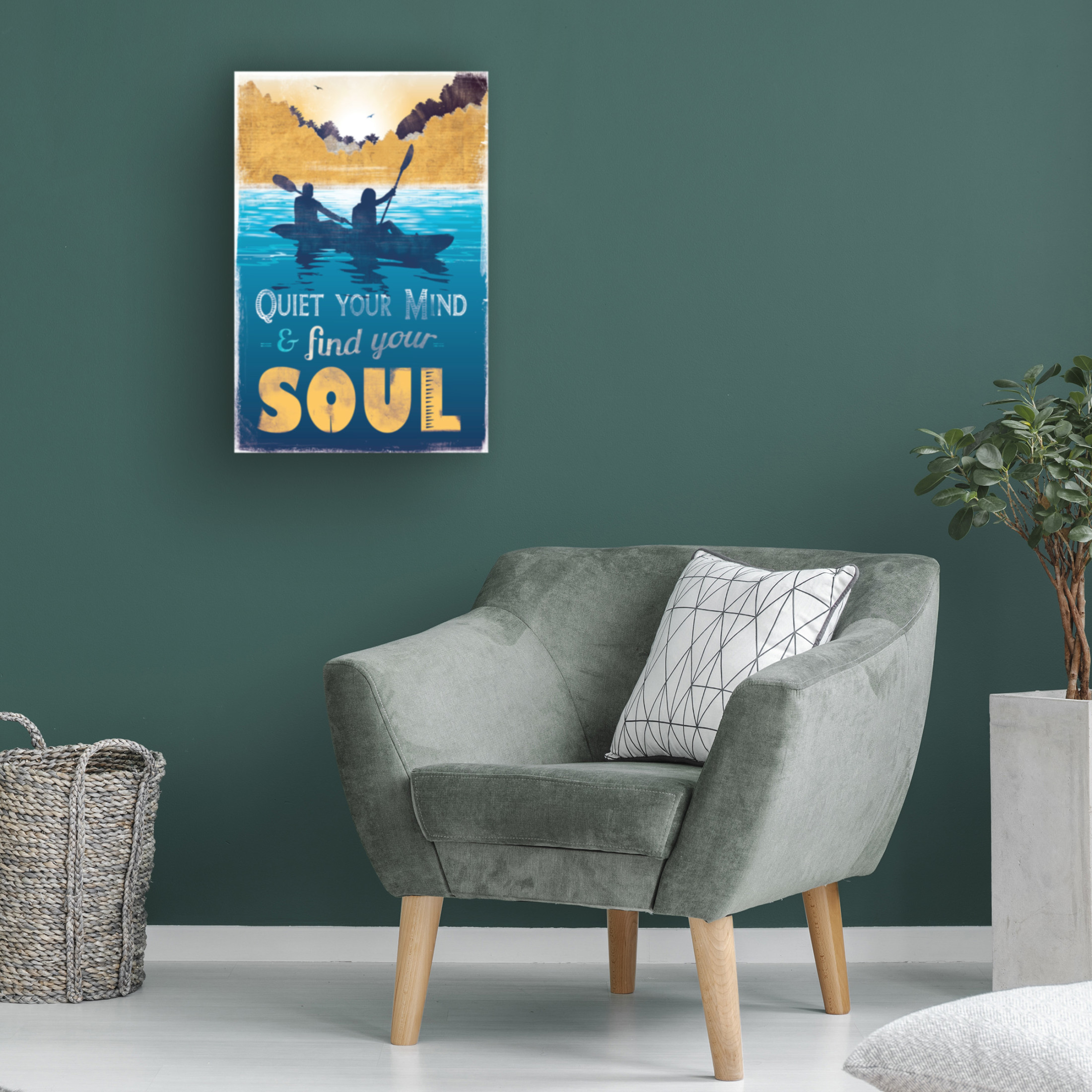 Trademark Fine Art Judi Bagnato Quiet Mind Find Soul Canvas Wall Art