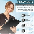 thumbnail image 2 of First Lifesaver Nursing Clipboard 3 Layers Aluminum Foldable Nurse Clipboard with Strong ClipFor Nurses, Nursing Students and Doctors (Black), 2 of 7