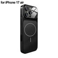 thumbnail image 1 of for 17 Pro Max Case-Heavy Duty Clear Case with Camera Lens Protection,Compatible Magnetic Design,Translucent Matte Finish,Anti-Fingerprint,Slim Rugged Phone Cover (2025 Model, Black), 1 of 8