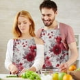 thumbnail image 3 of Pioneer Flower Floral Print Pattern Apron-Garden Aprons for Women with Pockets-Cotton Linen Waterproof Kitchen Cooking Gardening Aprons Adjustable for Kitchen,Cooking,BBQ and Salon 33x27 Inch, 3 of 7