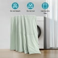 thumbnail image 2 of Flxxie Double-Sided Cooling Toddler Comforter, Lightweight and Breathable Cooling Throw Blanket, Q-Max 0.45, 39 x 47 inches, Mint Green, 2 of 5