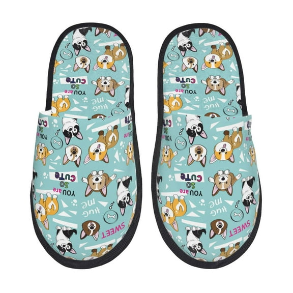 Silkie Dogs Slippers for women and Men, House Shoes for Unisex, Indoor House Shoes-Medium