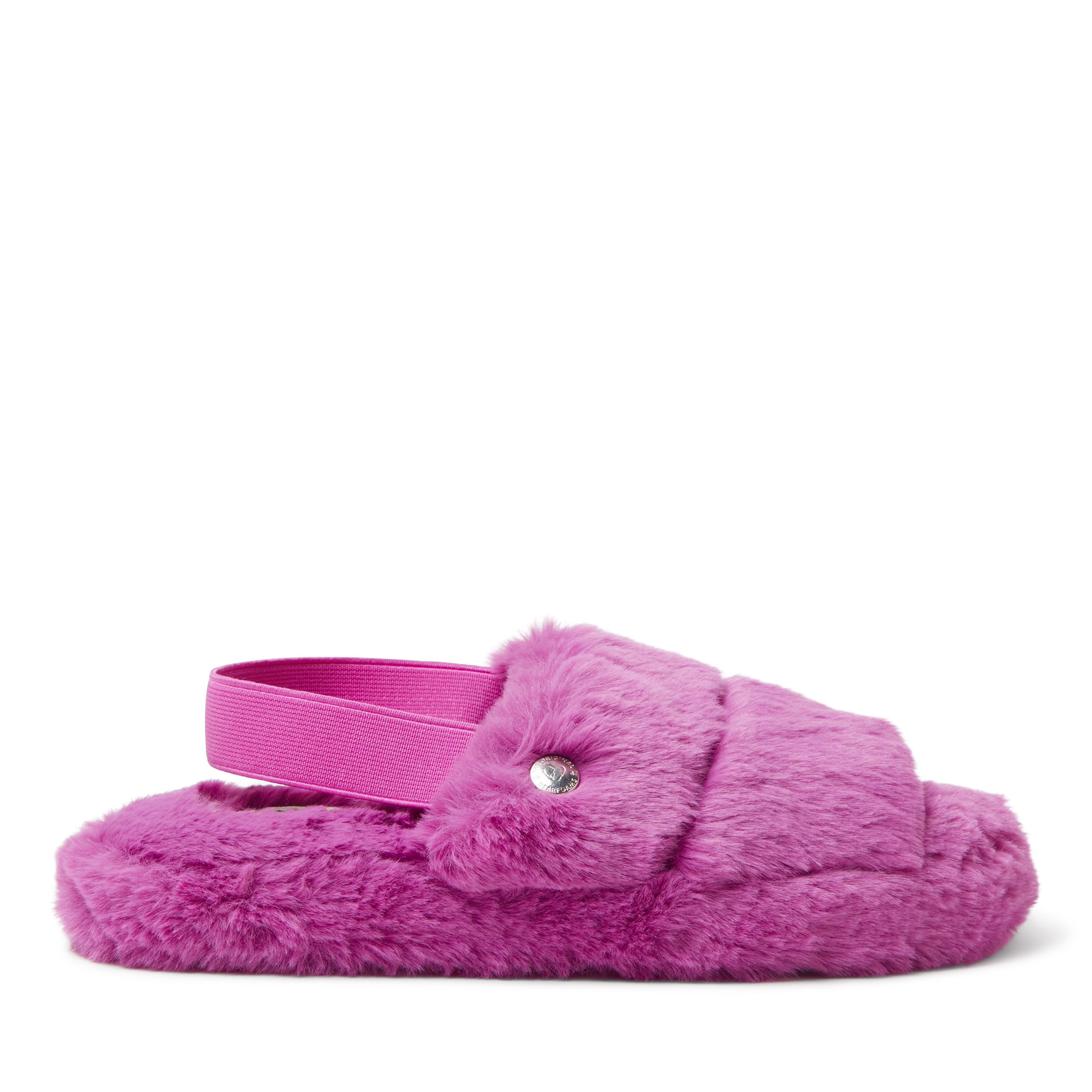 Dearfoams Women's Luna Furry Slide with Memory Foam Slippers - Walmart.com
